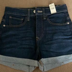 Denim shorts, high rise